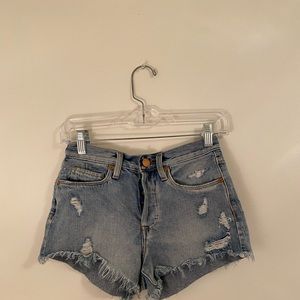 Blank nyc high rise jean shorts